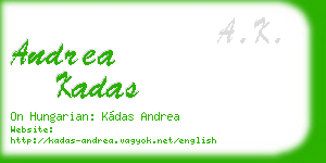 andrea kadas business card